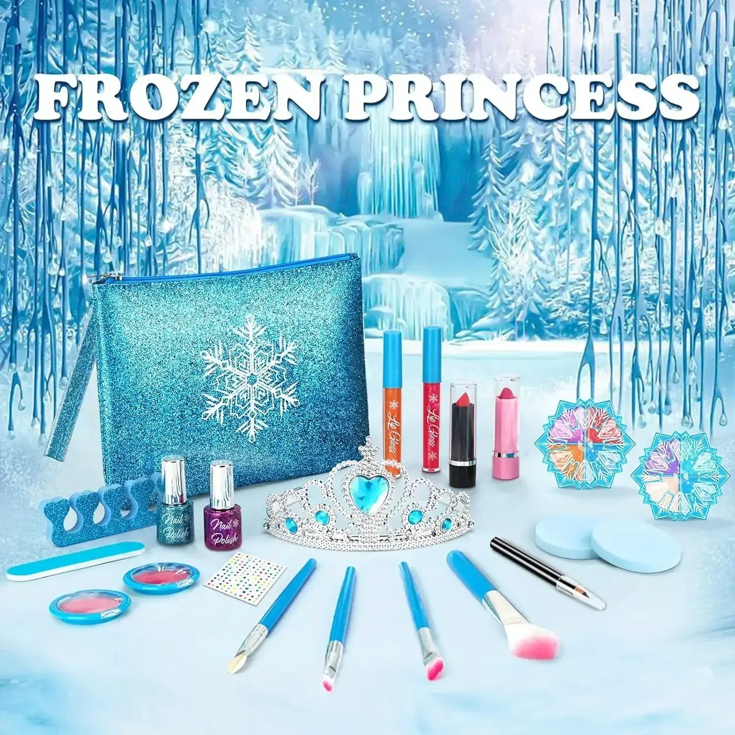 Frozen Princess Kids Makeup Kit – Washable Real Makeup Set for Girls United States