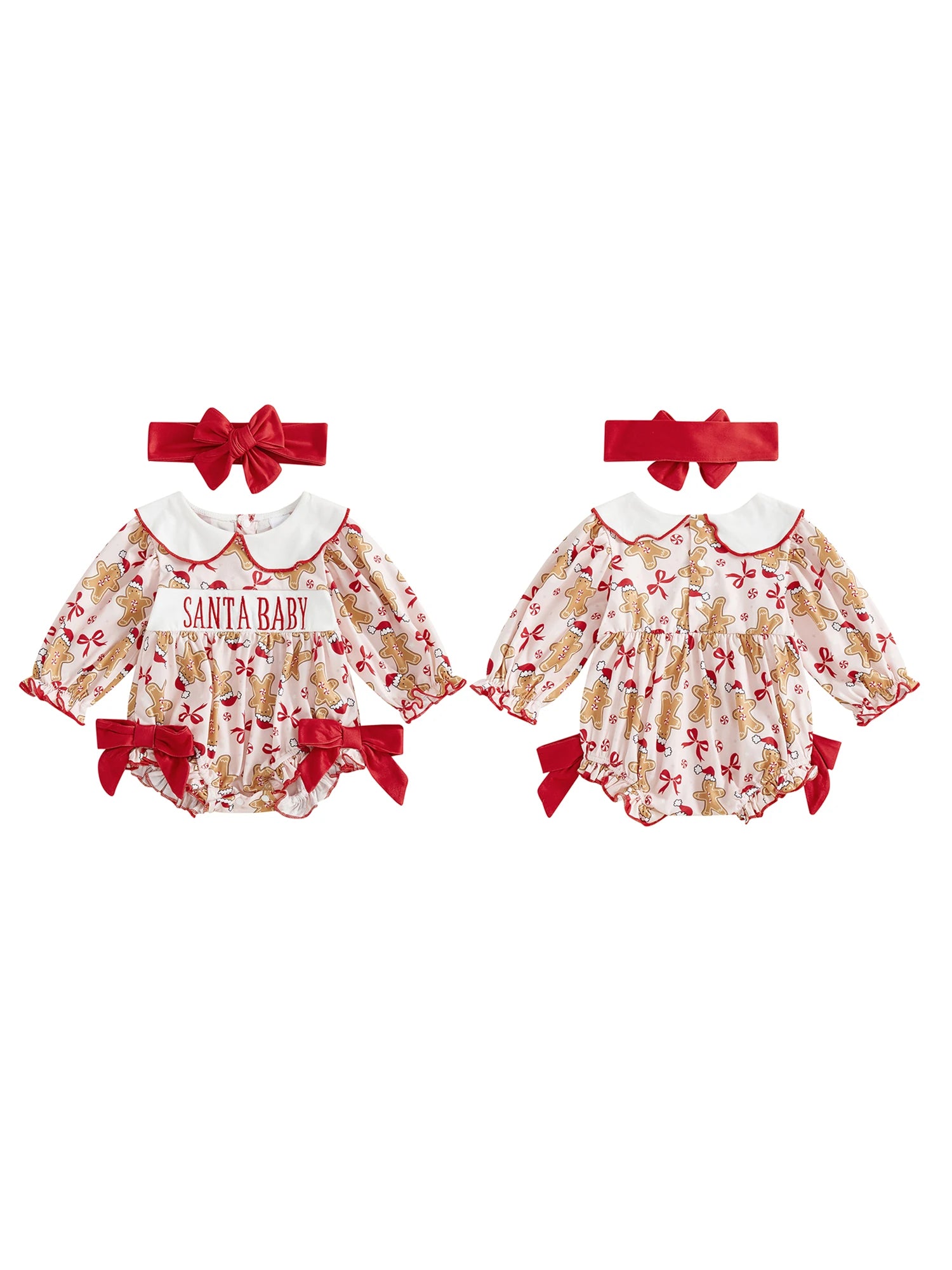 Baby Girl Christmas Gingerbread Outfit