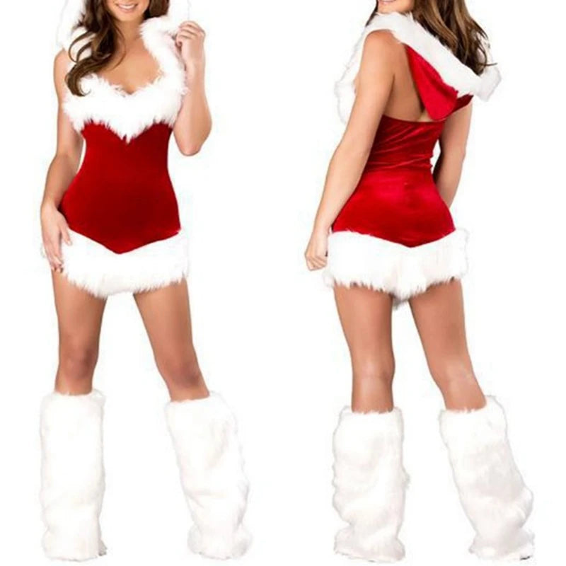 Women Christmas Costume Santa Cosplay Dress