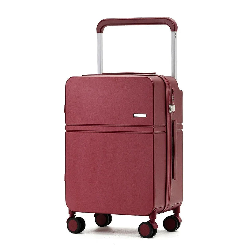 Fashion Rolling Luggage Wide Pull Rod Suitcase