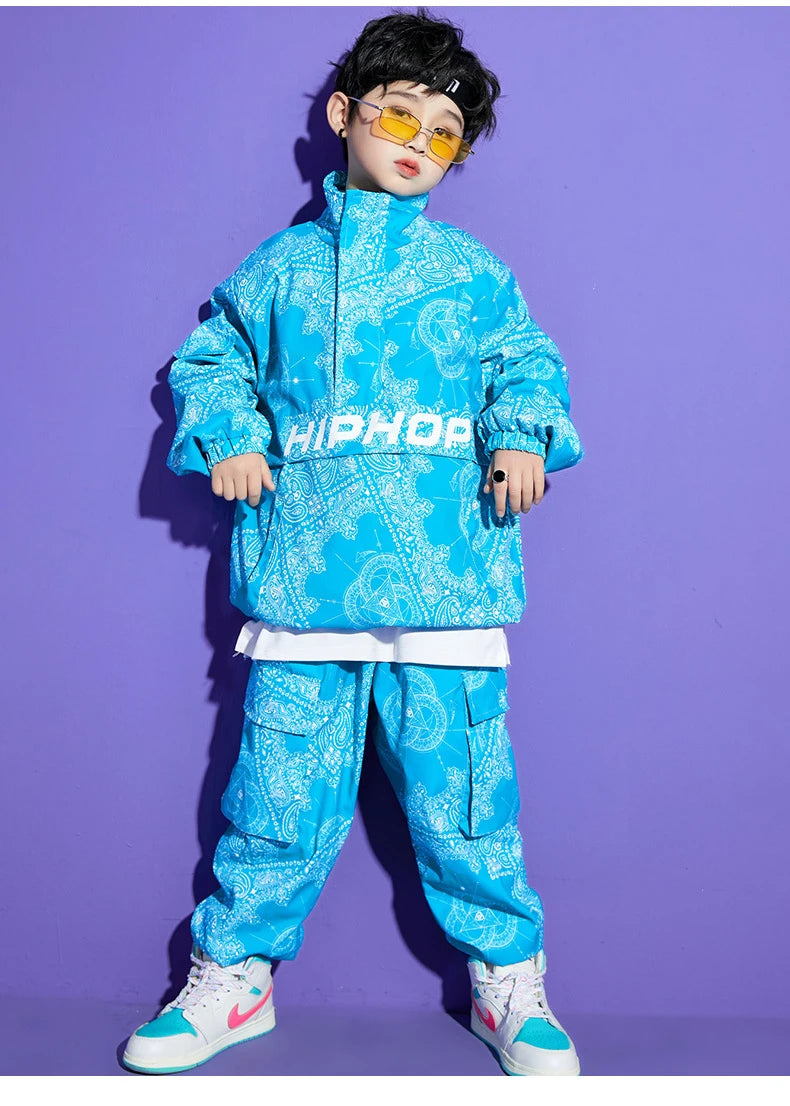 Boy Hip Hop Sweatshirt Joggers Clothes Sets