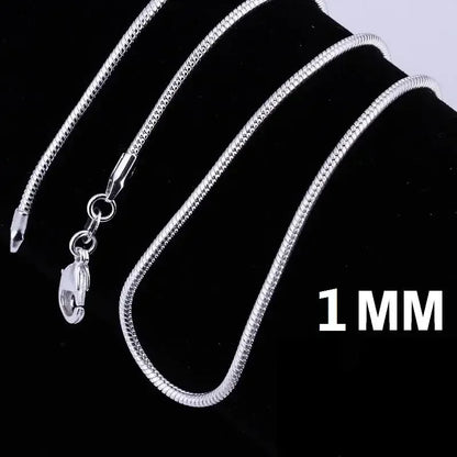 Sterling Silver Chain Fashion Necklace SL1mm / 70cm