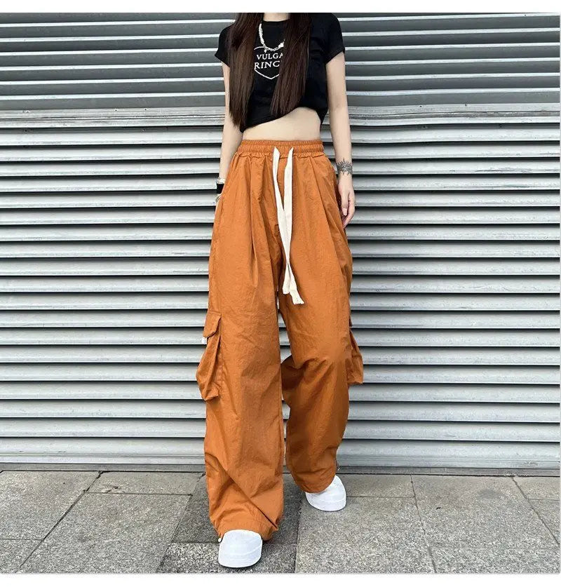 Streetwear Women Oversize Solid Cargo Pants