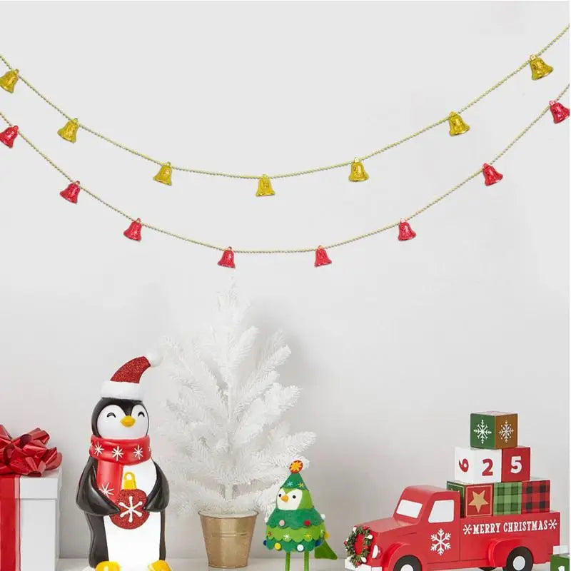 Colorful Jingle Bell Garland Christmas Decor Red / United States / 35mm