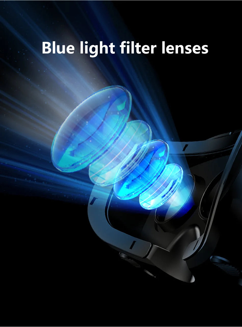 VRG Pro 3D VR Headset with Adjustable Lenses – Immersive Smart Glasses for 3.5–7” Smartphone