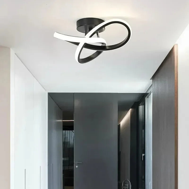 Modern LED Aisle Ceiling Lights B-Black / Cool white