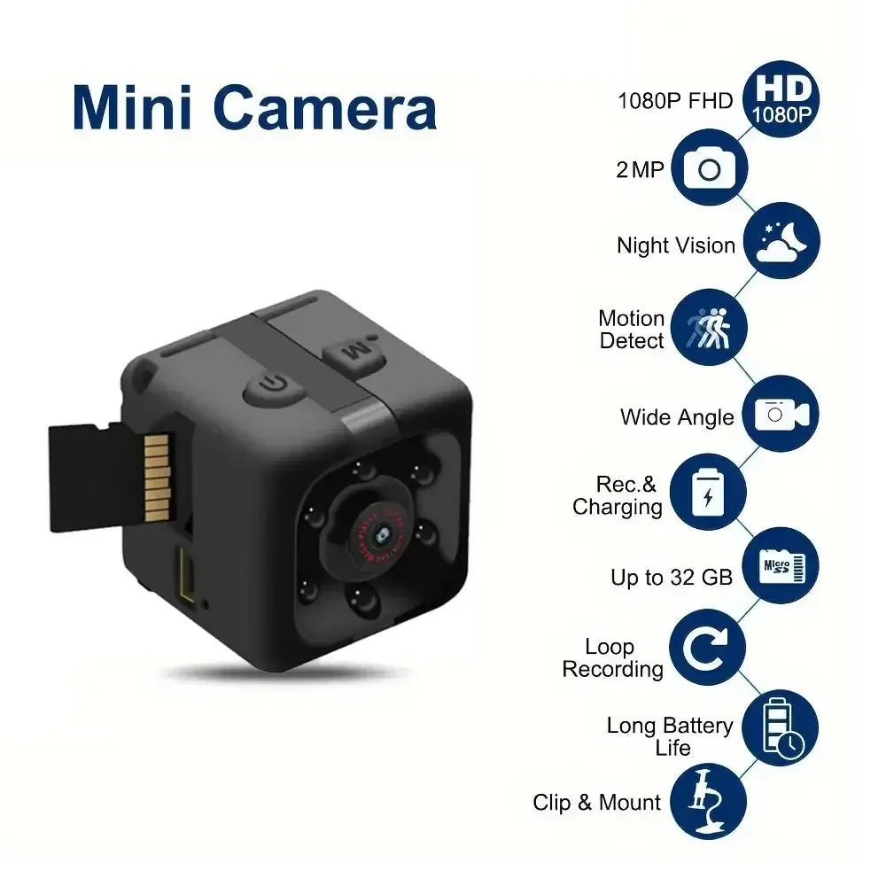 Mini Portable Camera black / 32G CARD / United States
