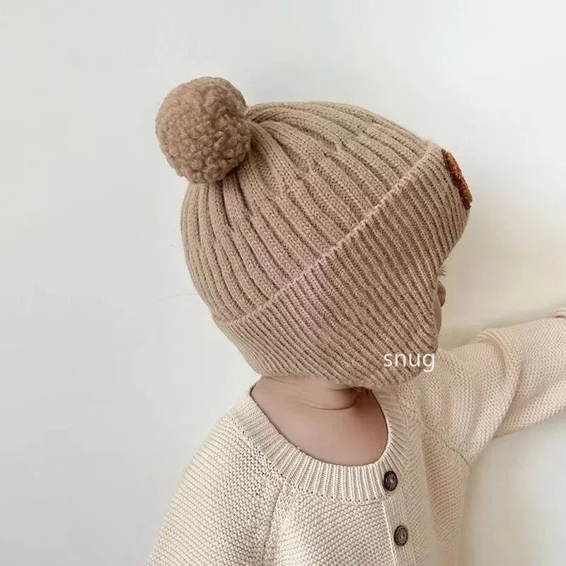 Winter Baby Beanie Hat Cartoon Bear Ear Protection