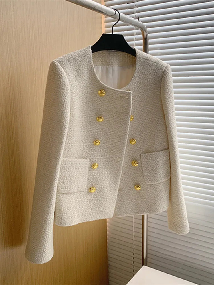 Autumn Winter Brand Luxury Tweed Short Jacket