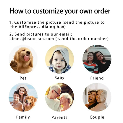 Personalized Eye Photo Bracelet Steel / 20cm Model size / United States