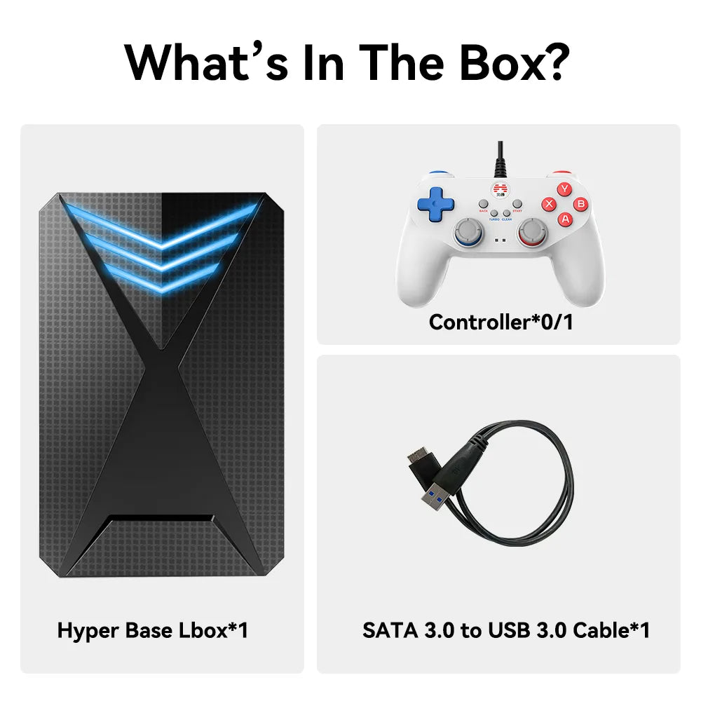 Hyper Base Lbox 2TB HDD Launchbox Portable External Hard Drive