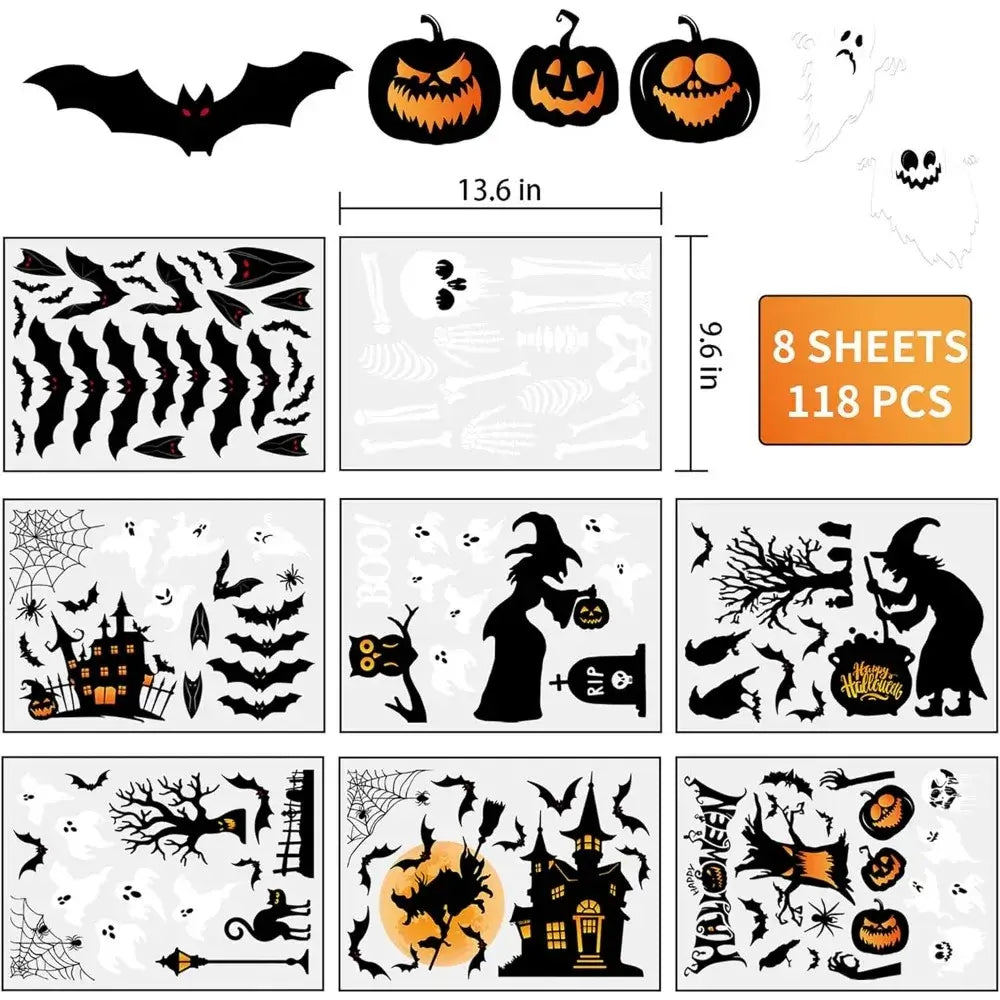 Halloween Window Clings Stickers Décor