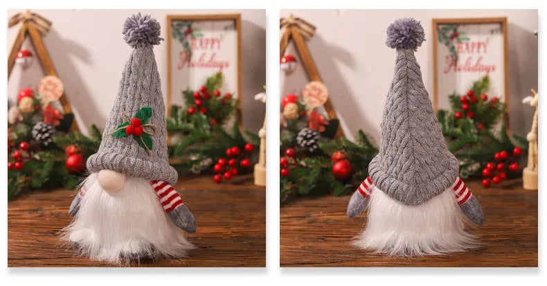 Christmas Elf Knitted Gnome with LED Light