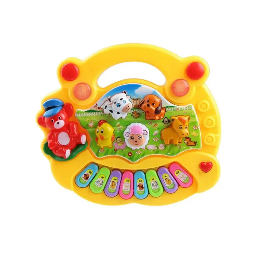 Baby Animal Sound Piano Keyboard – Musical Educational Toy for Kids yellow / United States