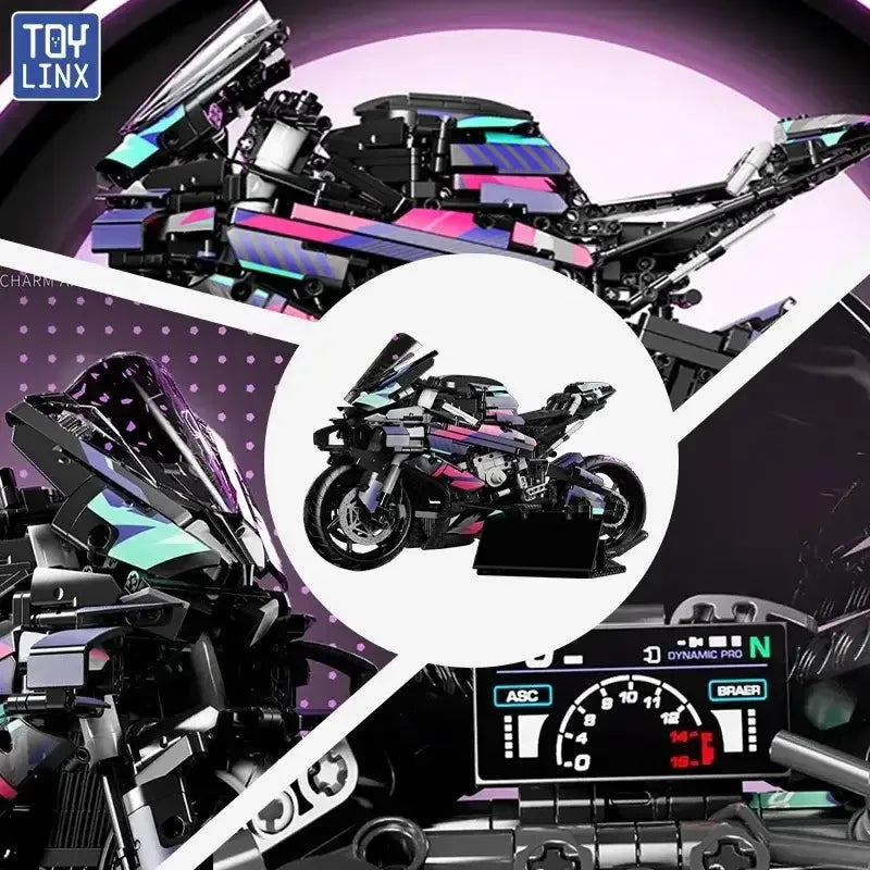 Kbox 1920-Piece Motorcycle Racing Building Block Model 88015H 1920PCS / United States