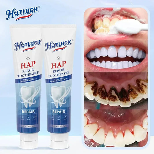 Hotluck Fluoride Free Nano Hydroxyapatite Toothpaste for & Sensitive Relief, Whitening, SLS Free, Natural Peppermint United States / 2pcs