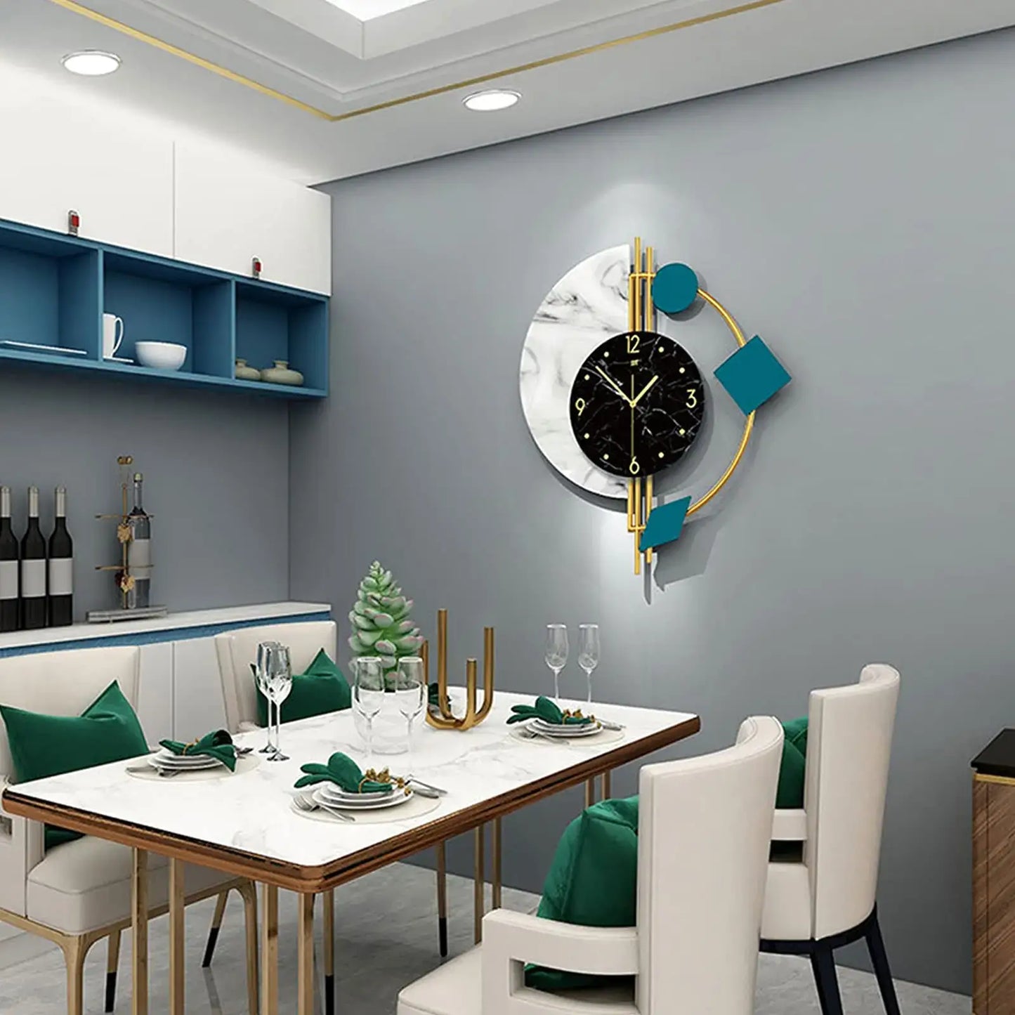 Luxury Silent Wall Clock – Metal Modern Design