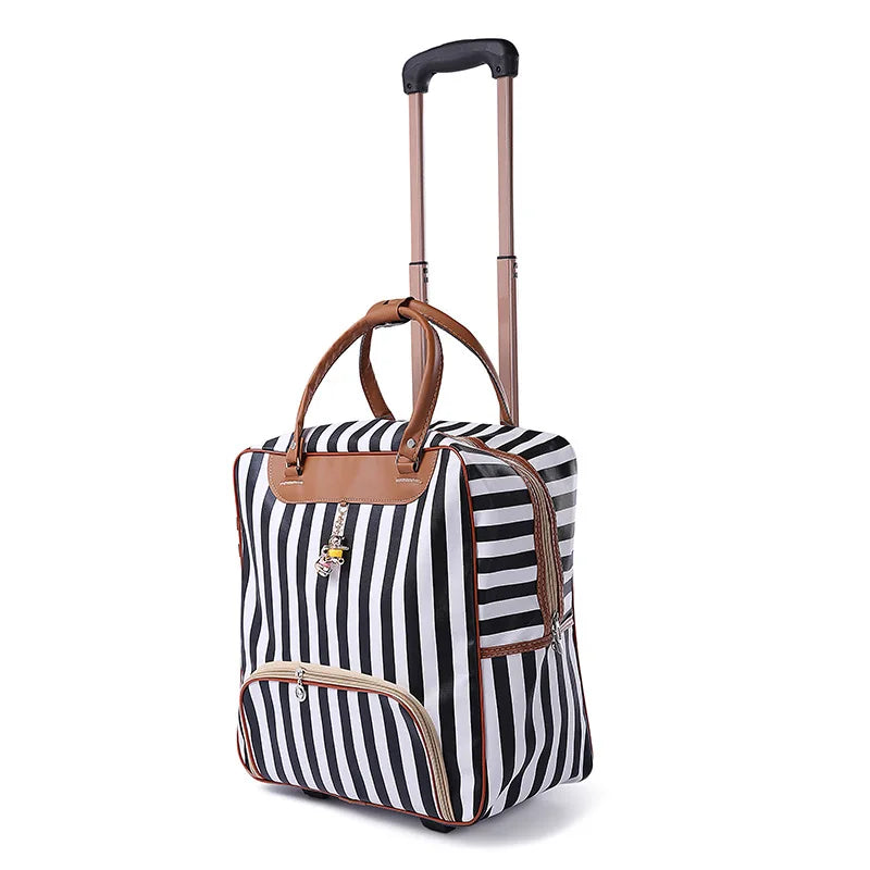 Travel Rolling Luggage Retro girl Suitcase Bag