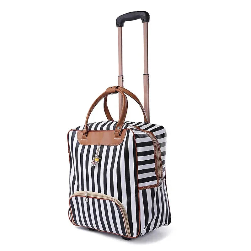 Travel Rolling Luggage Retro girl Suitcase Bag B