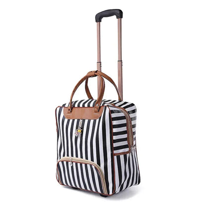 Travel Rolling Luggage Retro girl Suitcase Bag B