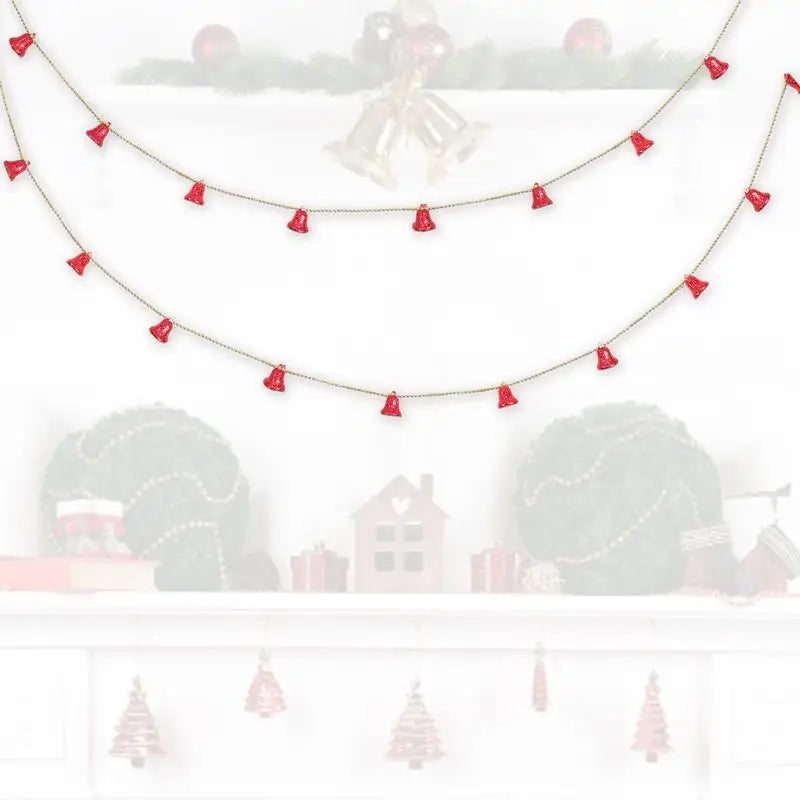 Colorful Jingle Bell Garland Christmas Decor Red / United States / 35mm