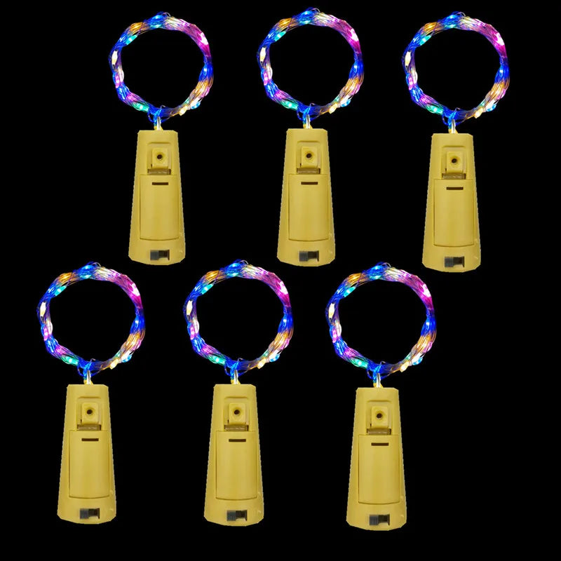 6PCS Battery LED Bottle Cork Fairy Lights for Holiday Decor