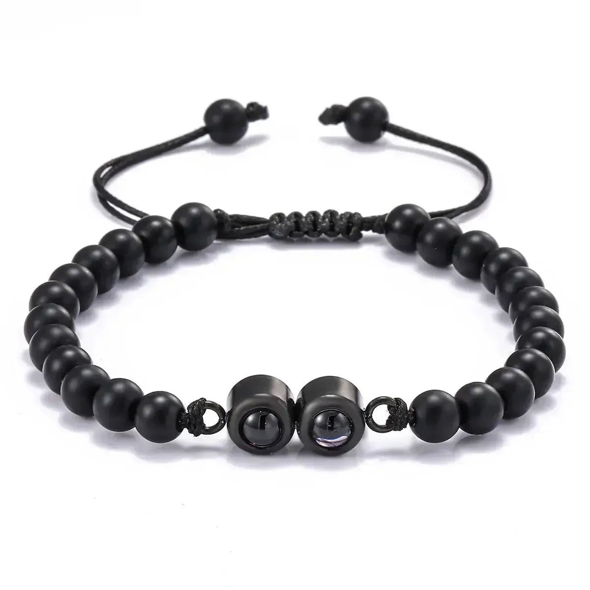 Multiple Photo Projection Bracelets Style 17 / Gold Beads / United States