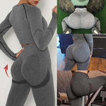 Butt Lifting Leggings Seamless Yoga Pants Push Up Tights Women Booty Workout Gray / M / United States
