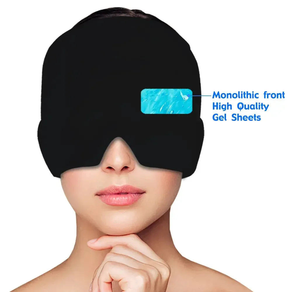 Hot Cold Therapy Headache Migraine Relief Cap Black