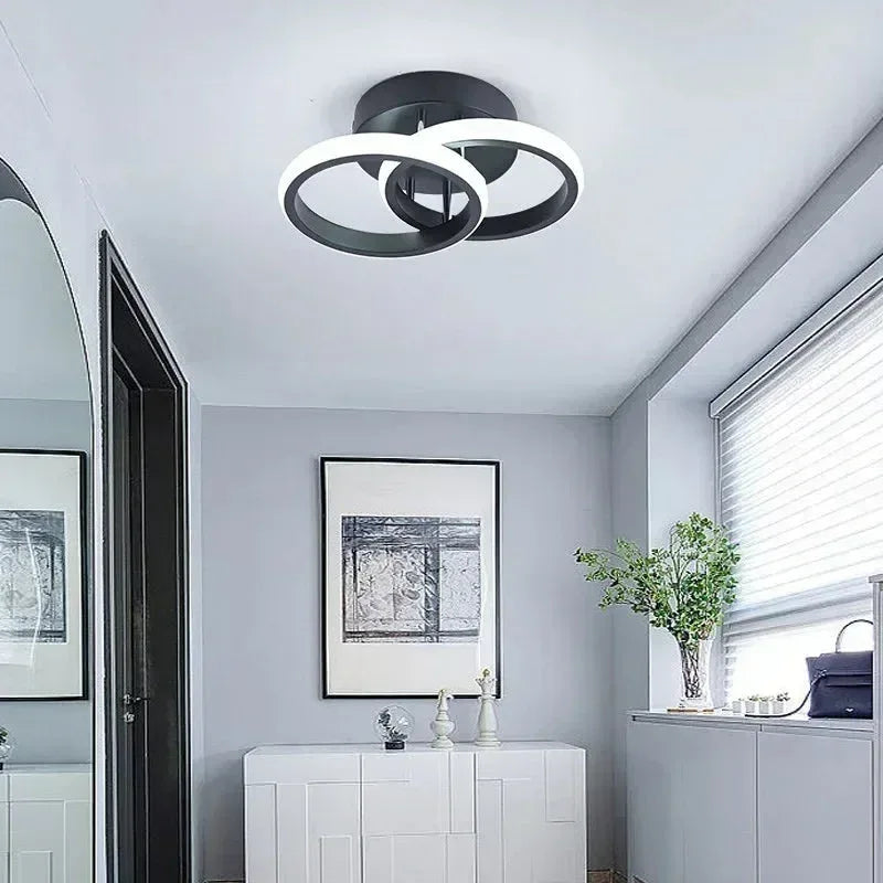 Modern LED Aisle Ceiling Lights B-Black / Cool white