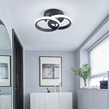 Modern LED Aisle Ceiling Lights B-Black / Cool white