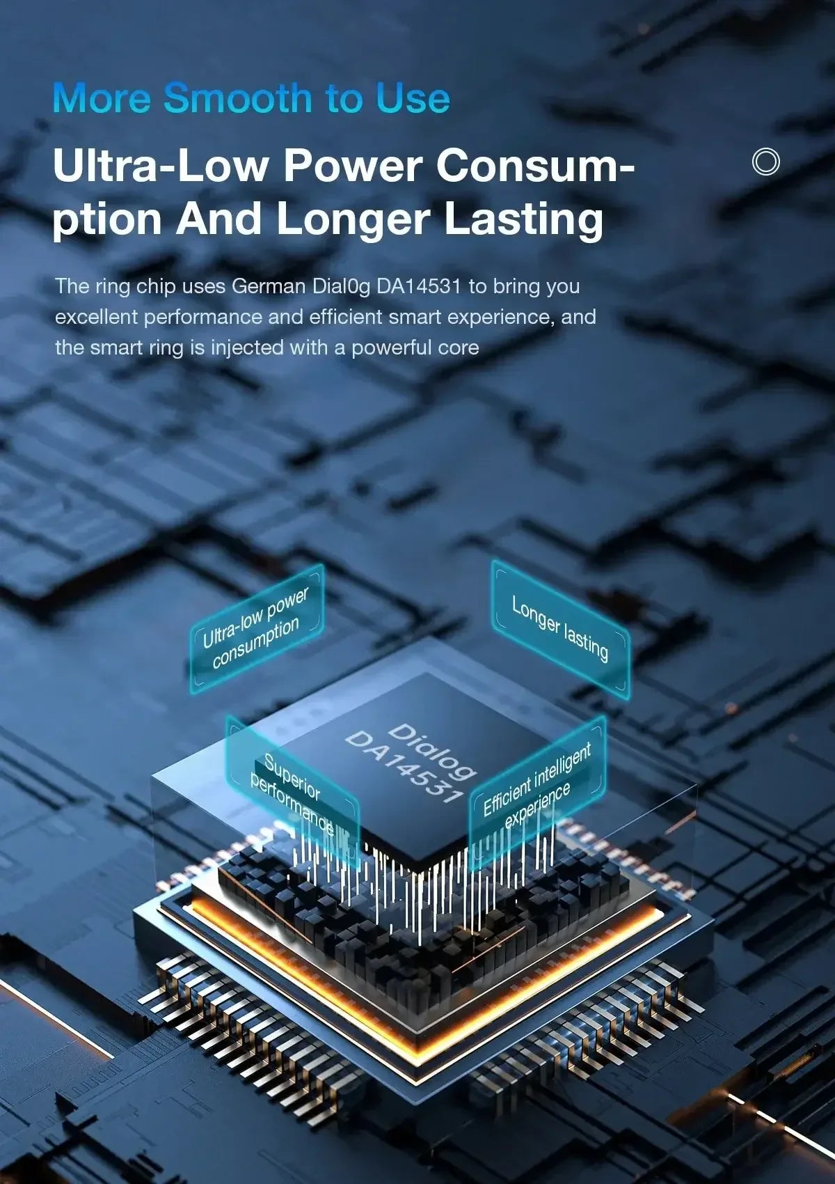 Aolon Gen3 Smart Ring Men Women Military Grade Titanium Steel Shell Waterproof Multi-sport Modes black / United States / 8