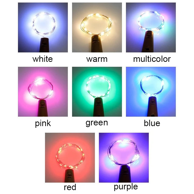 6PCS Battery LED Bottle Cork Fairy Lights for Holiday Decor