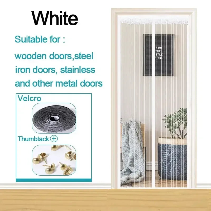 Magnetic Screen Door White / 80X210CM