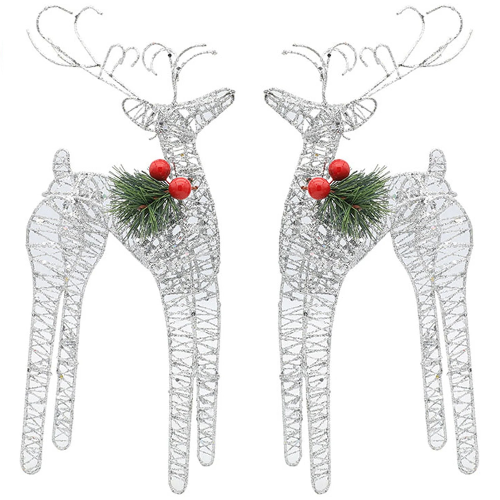 Christmas Gift Iron Art Deer Ornament Set