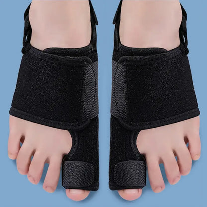 Toe Corrector Orthopedic Tool for Bunion and Hallux Valgus Relief Black Left