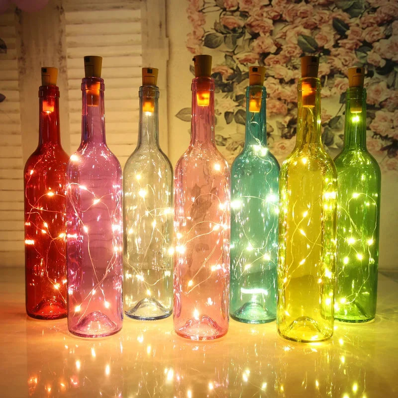 6PCS Battery LED Bottle Cork Fairy Lights for Holiday Decor