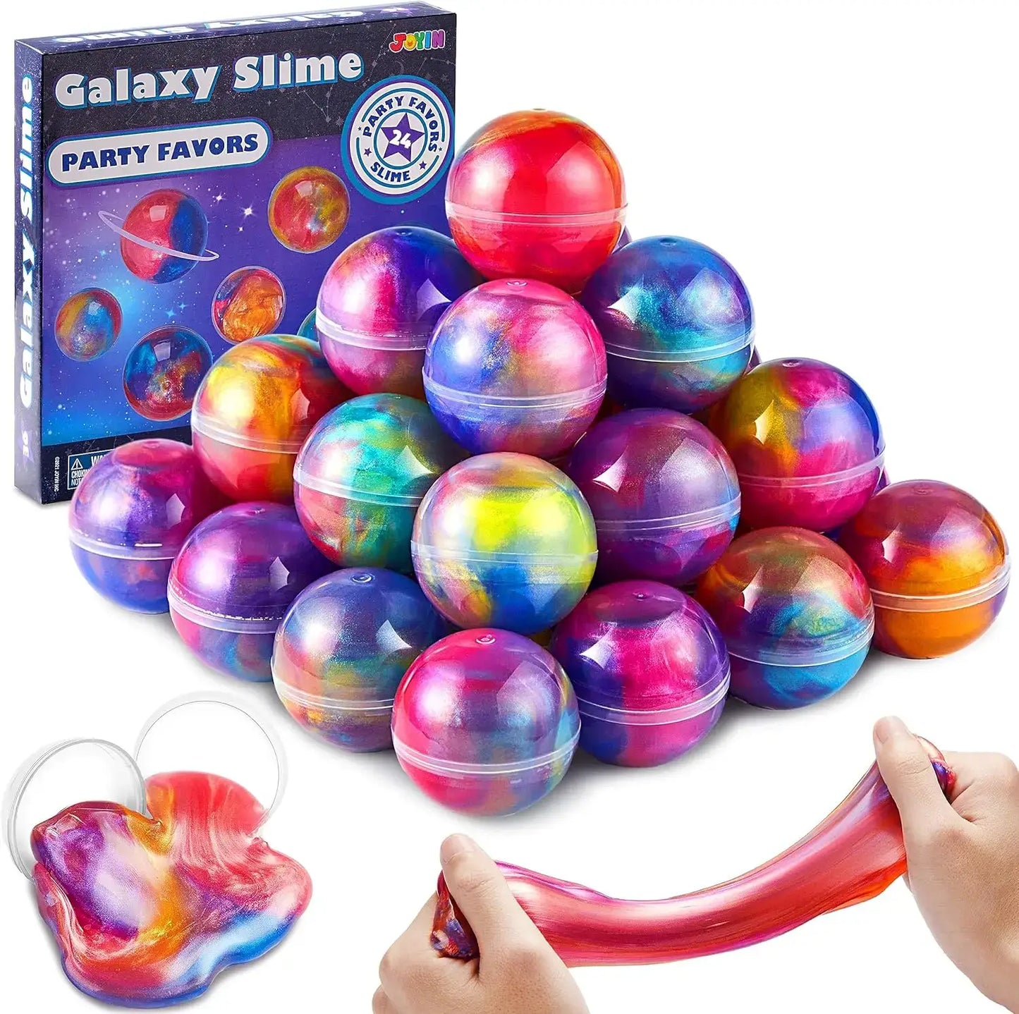 Joyfy 24-Piece Galaxy Slime Balls Party Favors Set OneSize / United States / Nebula