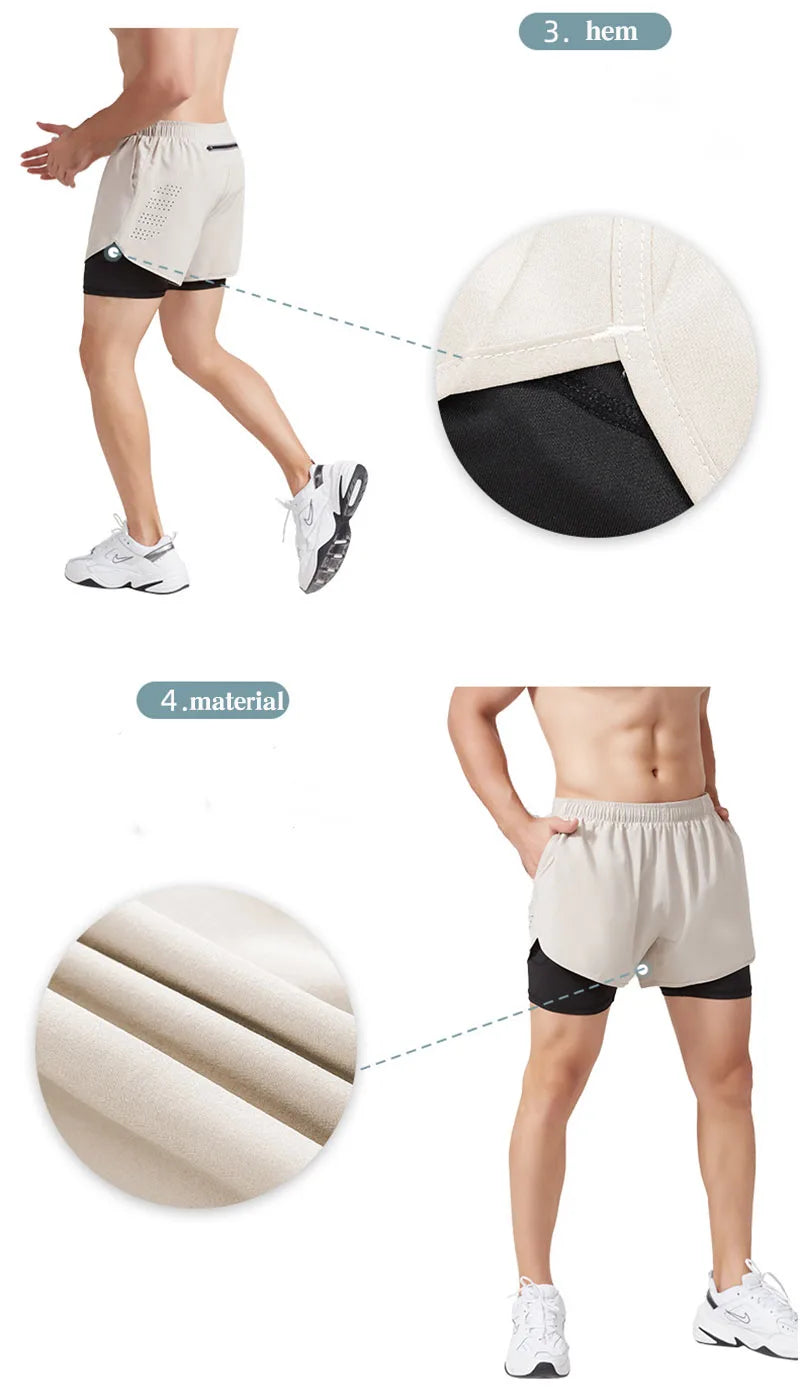 Sportswear Double-deck running Training Short