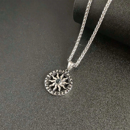 Vintage Sunflower Projection Necklace Custom Photo Pendant Light Yellow Gold Color / United States / 45cm