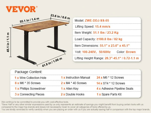 VEVOR Electric Standing Desk