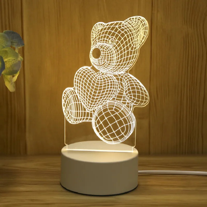 Romantic Love 3D Acrylic Led Lamp