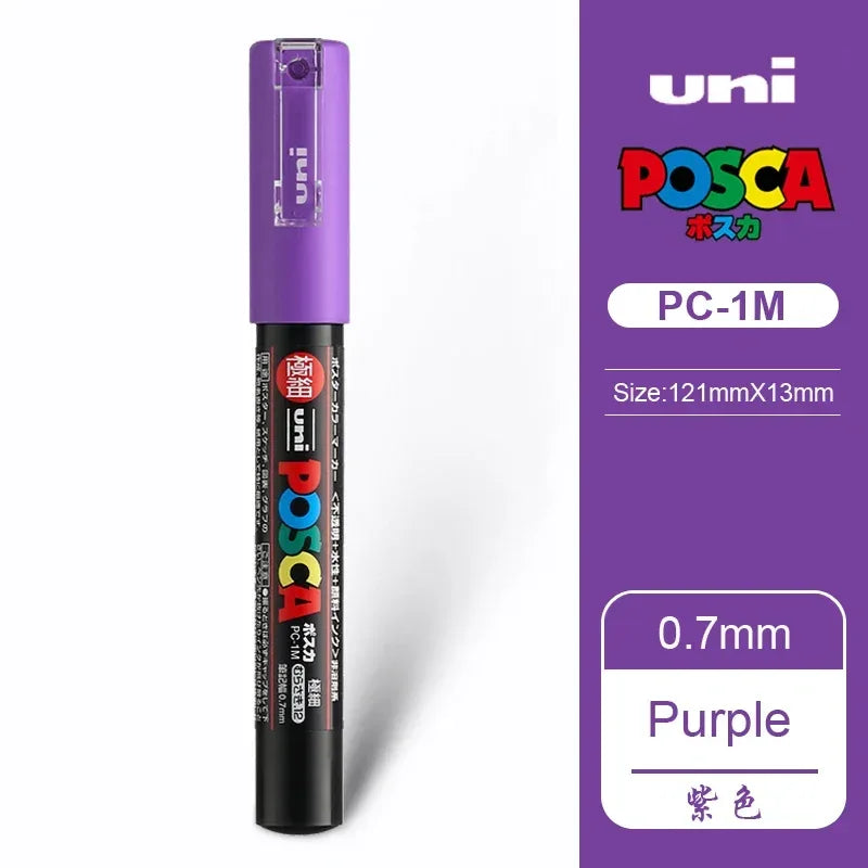 1 UNI Ball POSCA PC-1M Marker Pen POP Poster Violet
