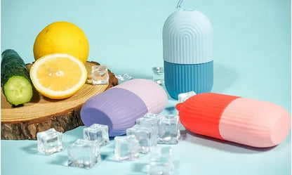 Silicone Ice Cube Beauty Lifting Ice Ball Face Massager Gold