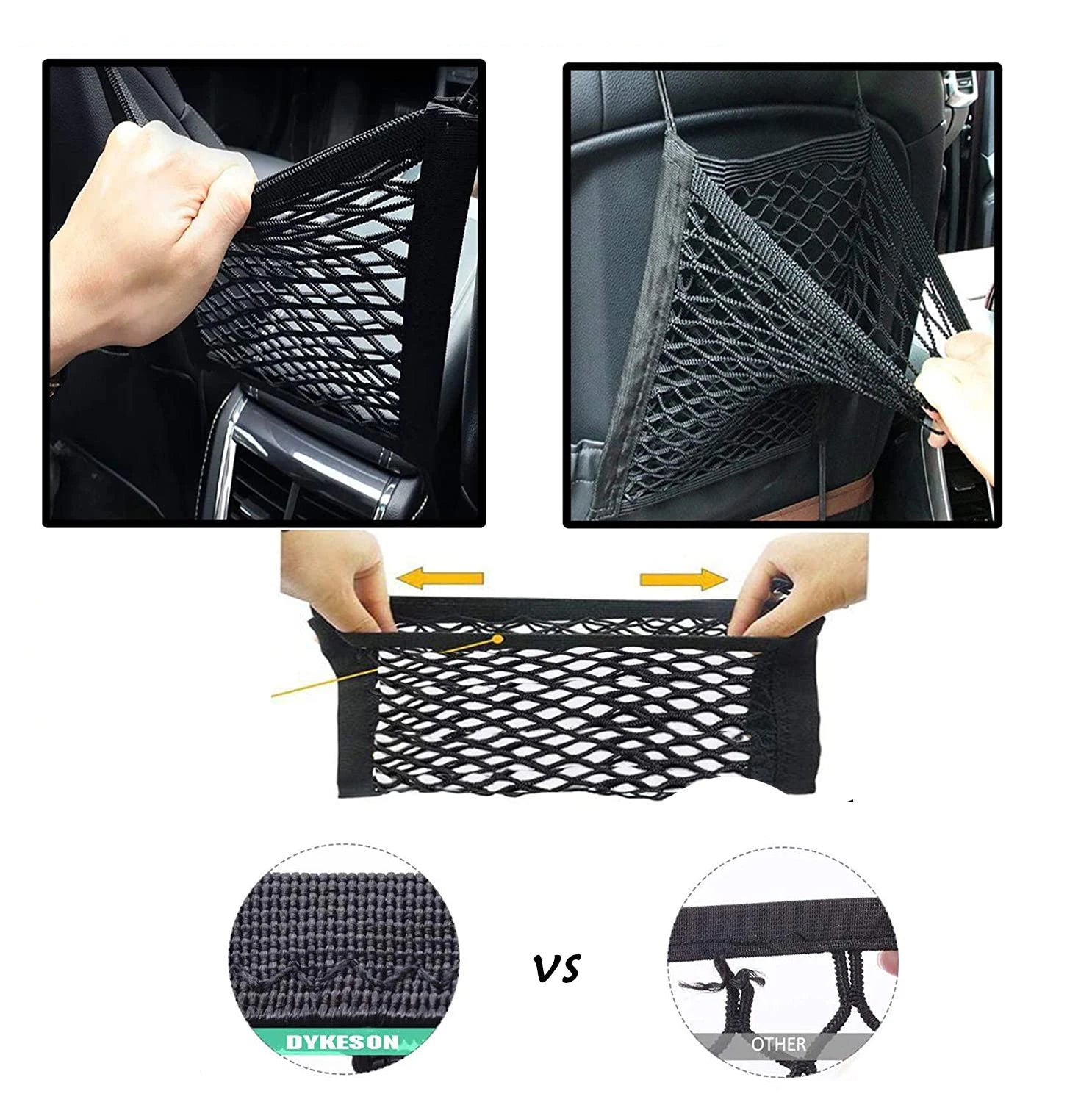 Car Storage Net Bag Between Seats Car