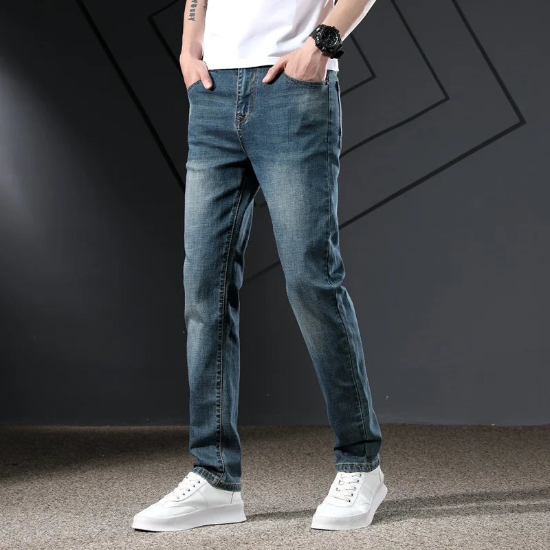 Denim Pants Full Length Trousers Classic Jeans Hombre High Quality Brand