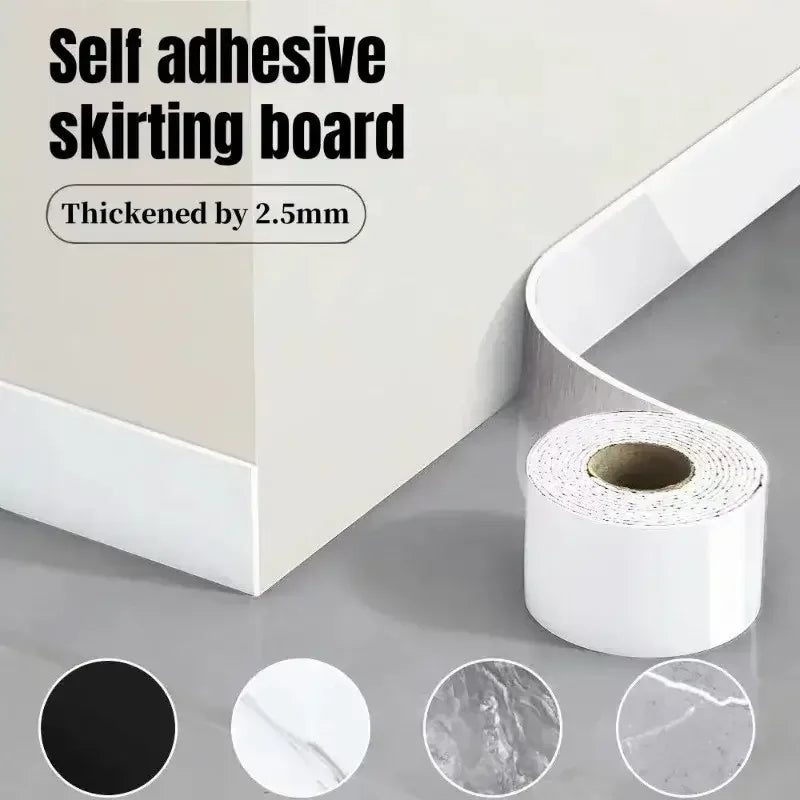 5m Self-Adhesive Foam Skirting Board Wall Sticker United States / black