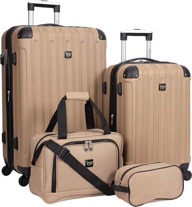 Club 4-Piece Luggage Travel Set, Expandable, Black