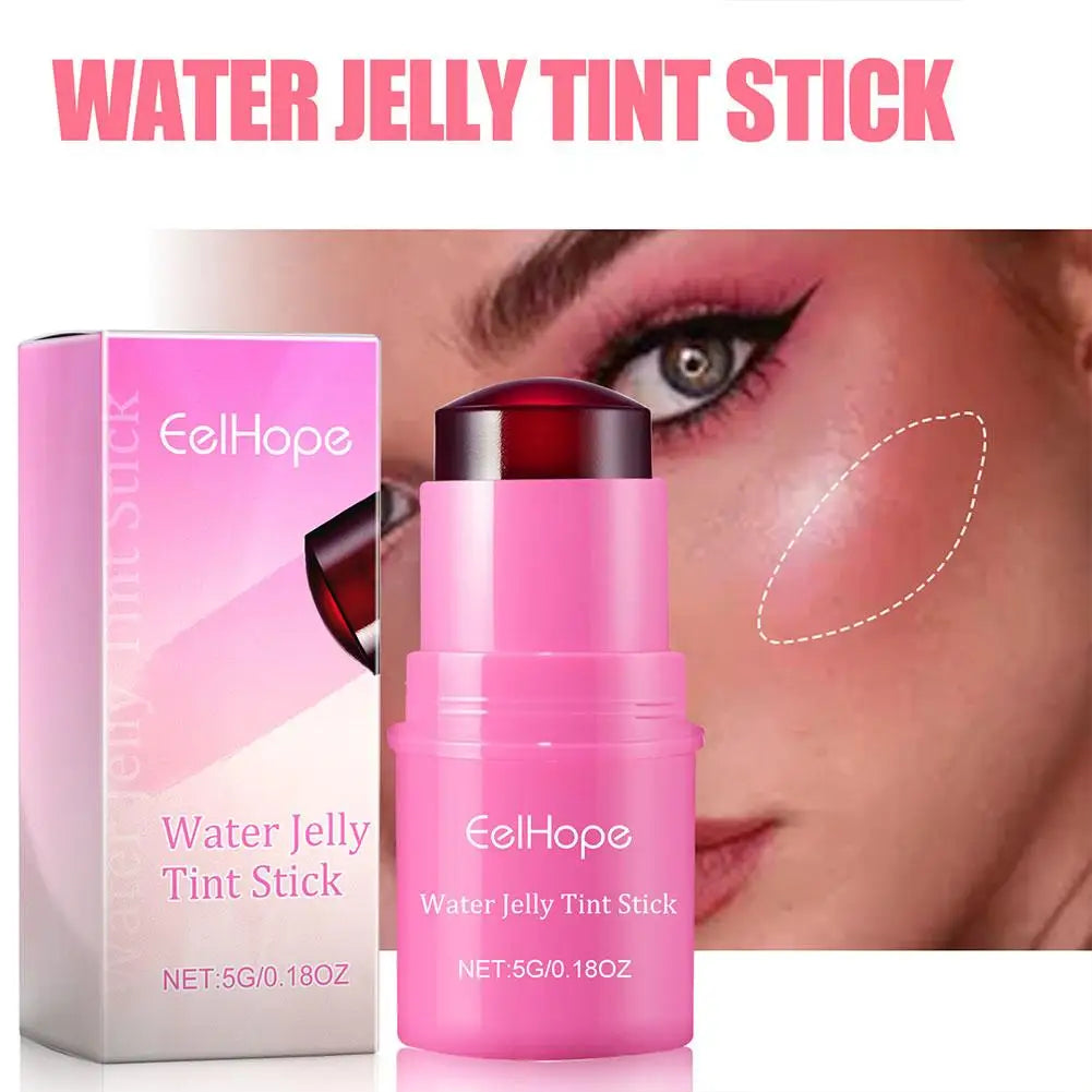 3in1 Cheek Lip Tinted Moistured Blush Stick Eyes Cheek Lip Brighten Cream Water Jelly Tint