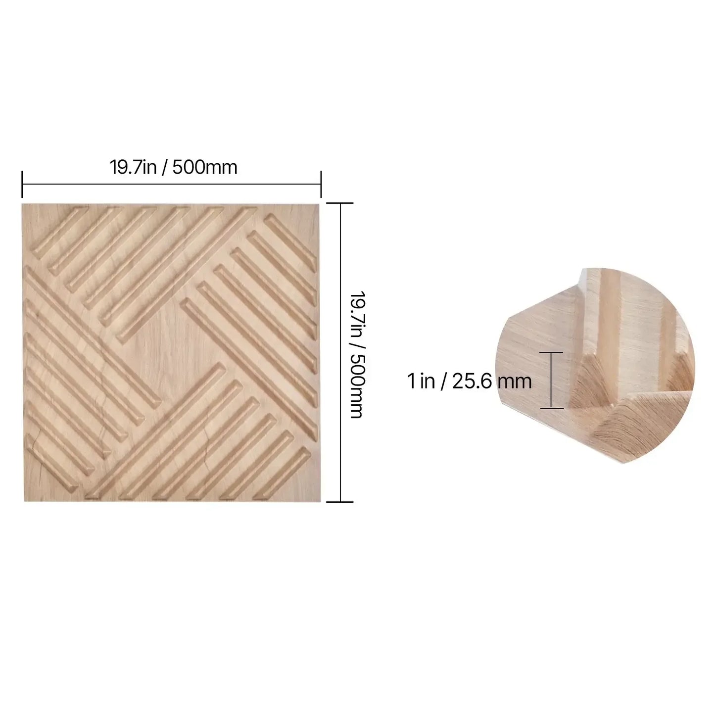 VEVOR 3D PVC Wall Panels – Modern Minimalist Diamond Design 50x50cm A / United States